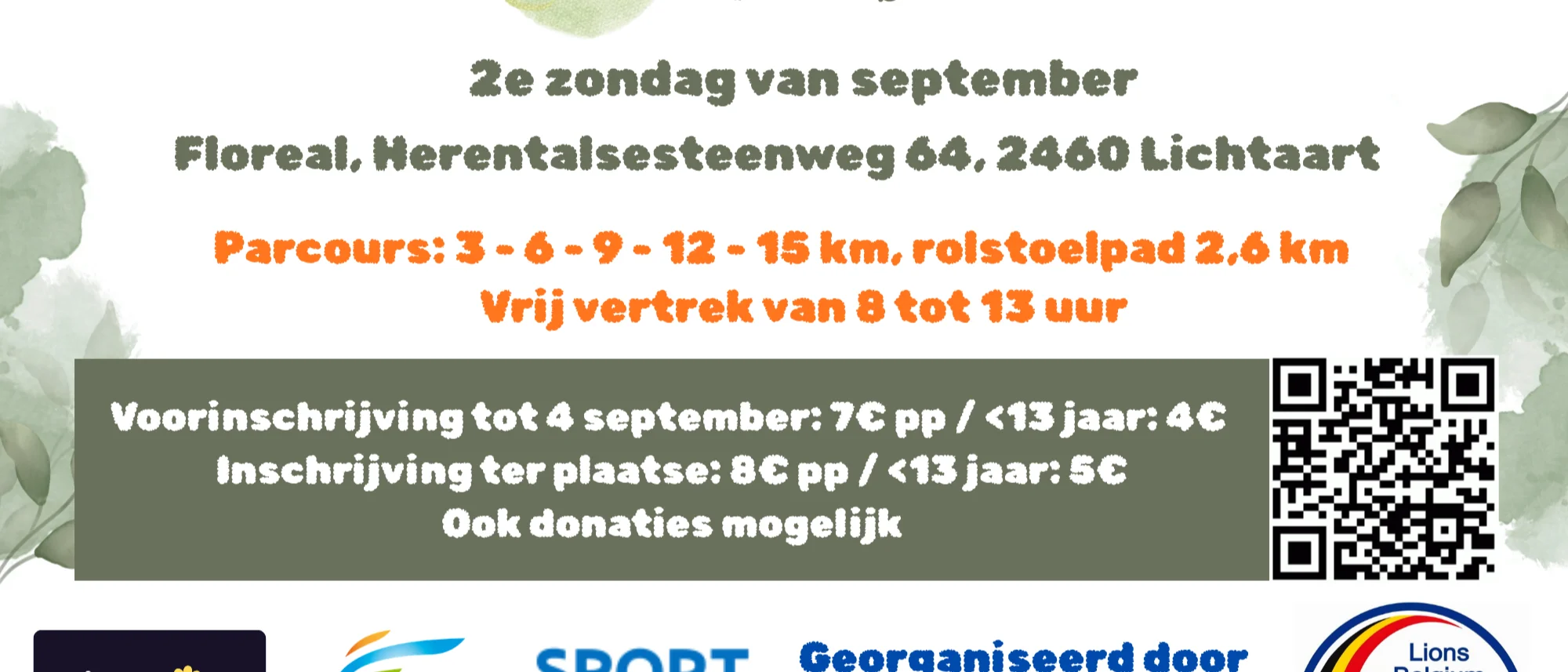 Floreal Bosloop & Boswandeling tvv Kom op tegen Kanker