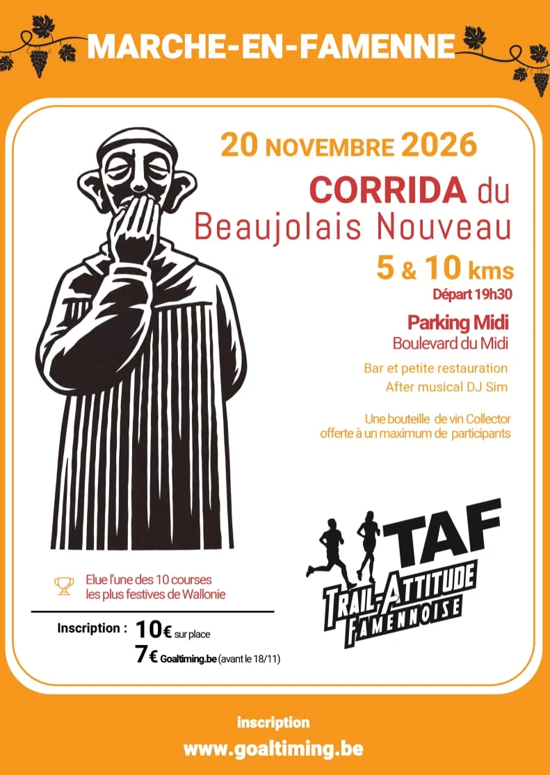 Corrida du Beaujolais Nouveau 2026 (Marche-en-Famenne)