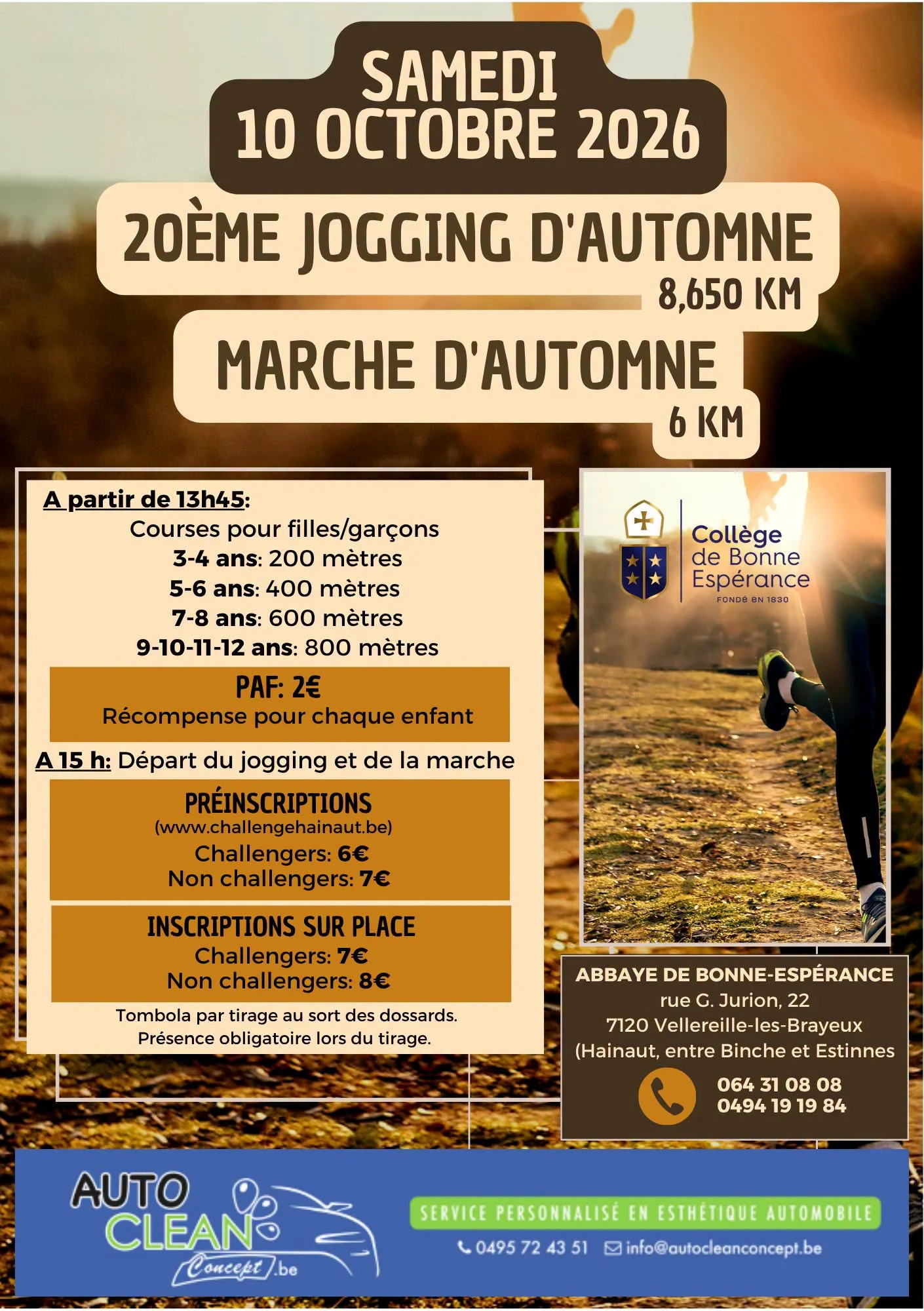 20e Jogging d'Automne Bonne Esperance.