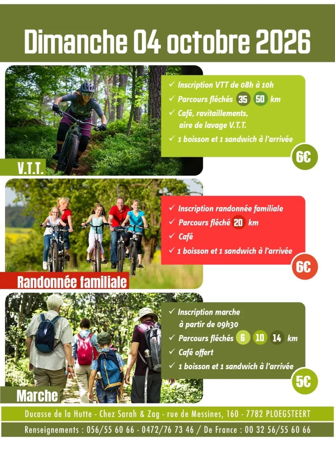 VTT/MARCHE de la HUTTE